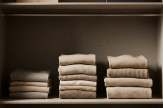 pulls rangés dans un placard