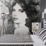 papier peint noir et blanc